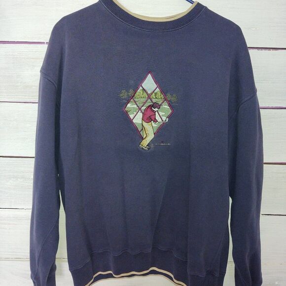 MC Sports Vintage Crewneck Golf Sweatshirt - Picture 1 of 5